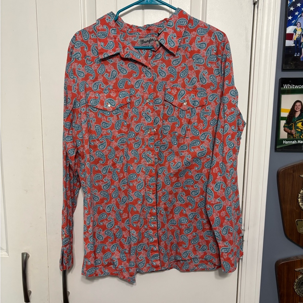 Wrangler Pearl Snap - Paisley